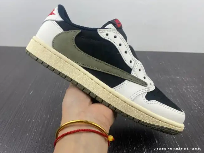 Official Maikesneakers Jordan x WMNS 1 Travis Scott Low Air OG Olive DZ4137-106 0531